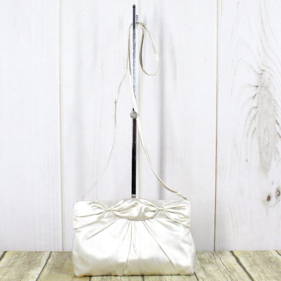 La Regale Handbags - Vintage La Regale Silver Acetate Handmade Purse Evening Bag